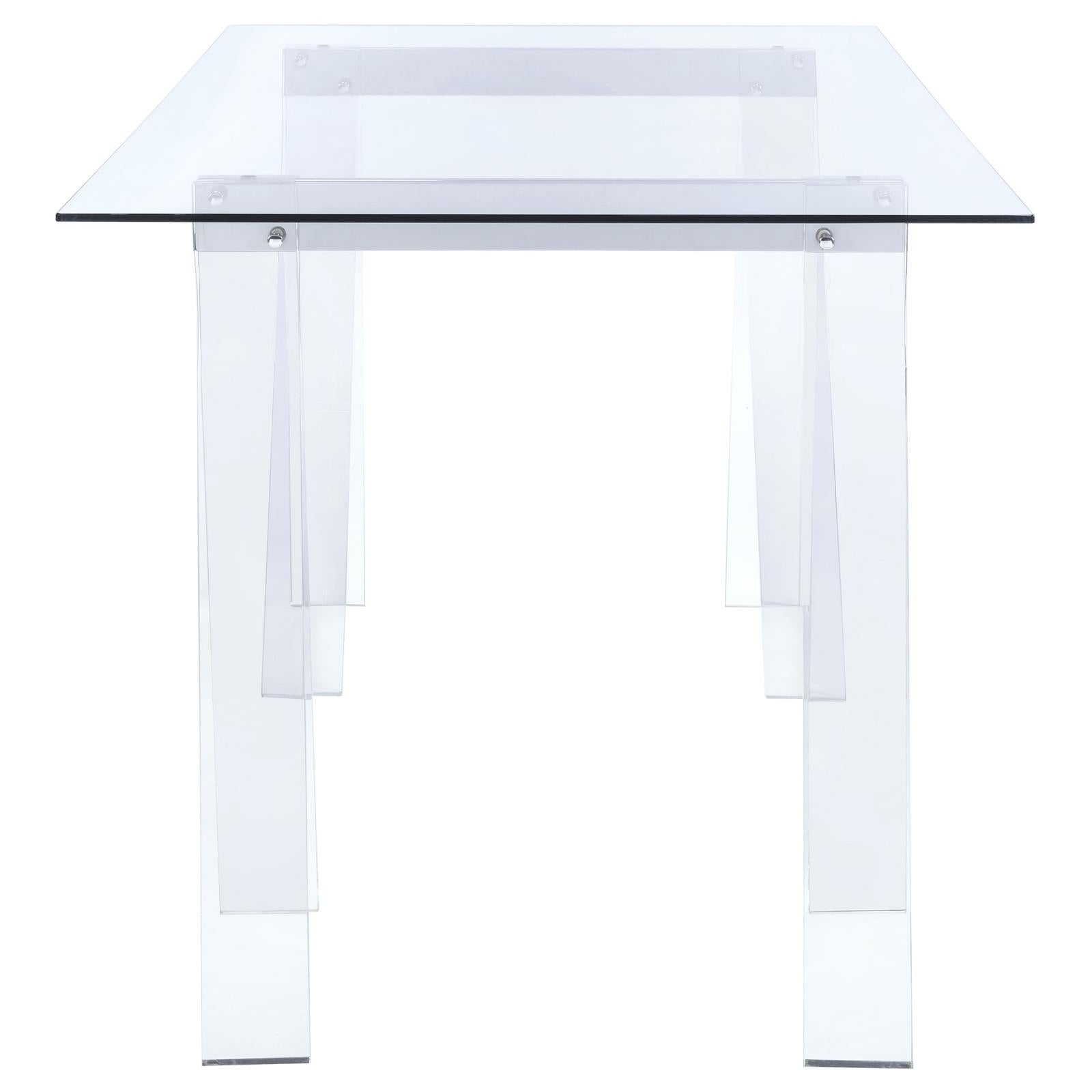 Amaturo Clear Writing Desk with Glass Top - 801535 - Luna Furniture - Dallas Store