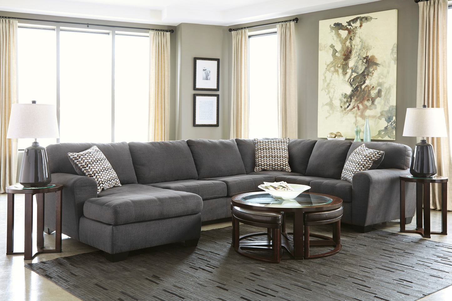 Ambee Slate LAF Sectional - SET | 2862016 | 2862034 | 2862067 | 2862008 - Luna Furniture - Dallas Store