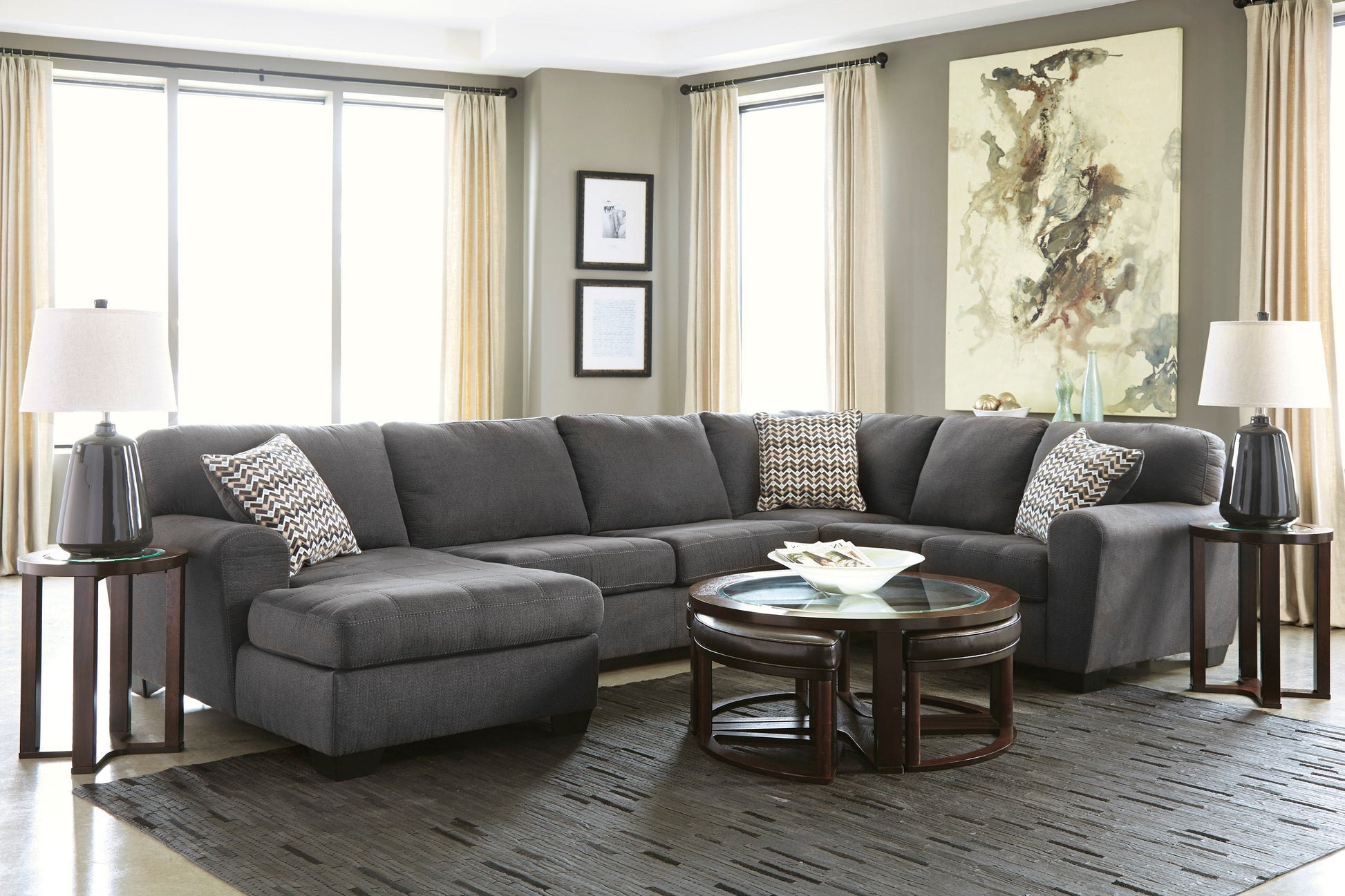Ambee Slate LAF Sectional - SET | 2862016 | 2862034 | 2862067 | 2862008 - Luna Furniture - Dallas Store