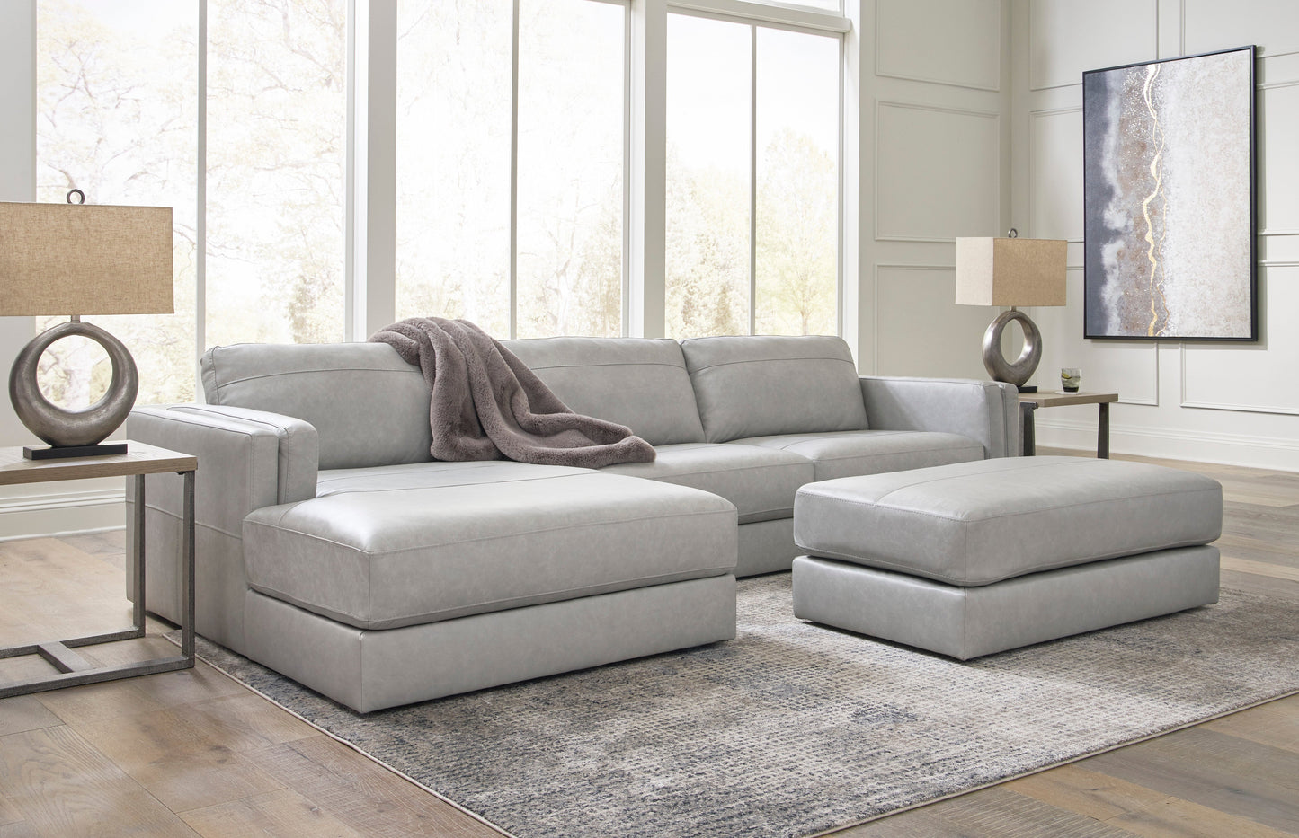 Amiata Glacier Leather 2-Piece LAF Sectional - SET | 5740416 | 5740467 - Luna Furniture - Dallas Store