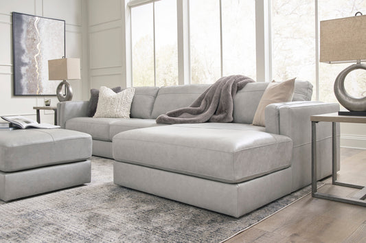 Amiata Glacier Leather 2-Piece RAF Sectional - SET | 5740417 | 5740466 - Luna Furniture - Dallas Store
