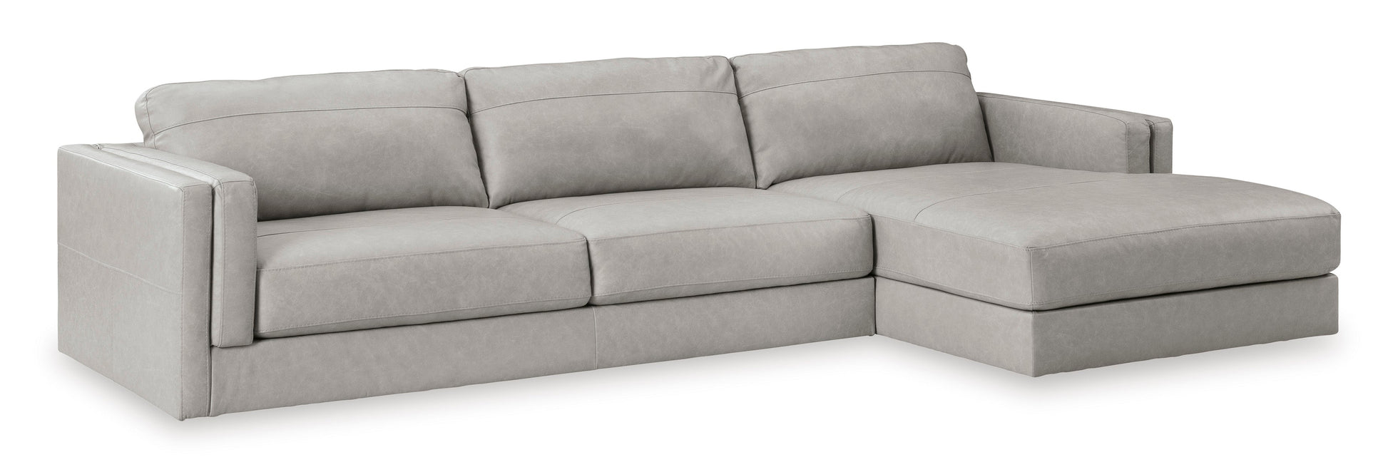 Amiata Glacier Leather 2-Piece RAF Sectional - SET | 5740417 | 5740466 - Luna Furniture - Dallas Store