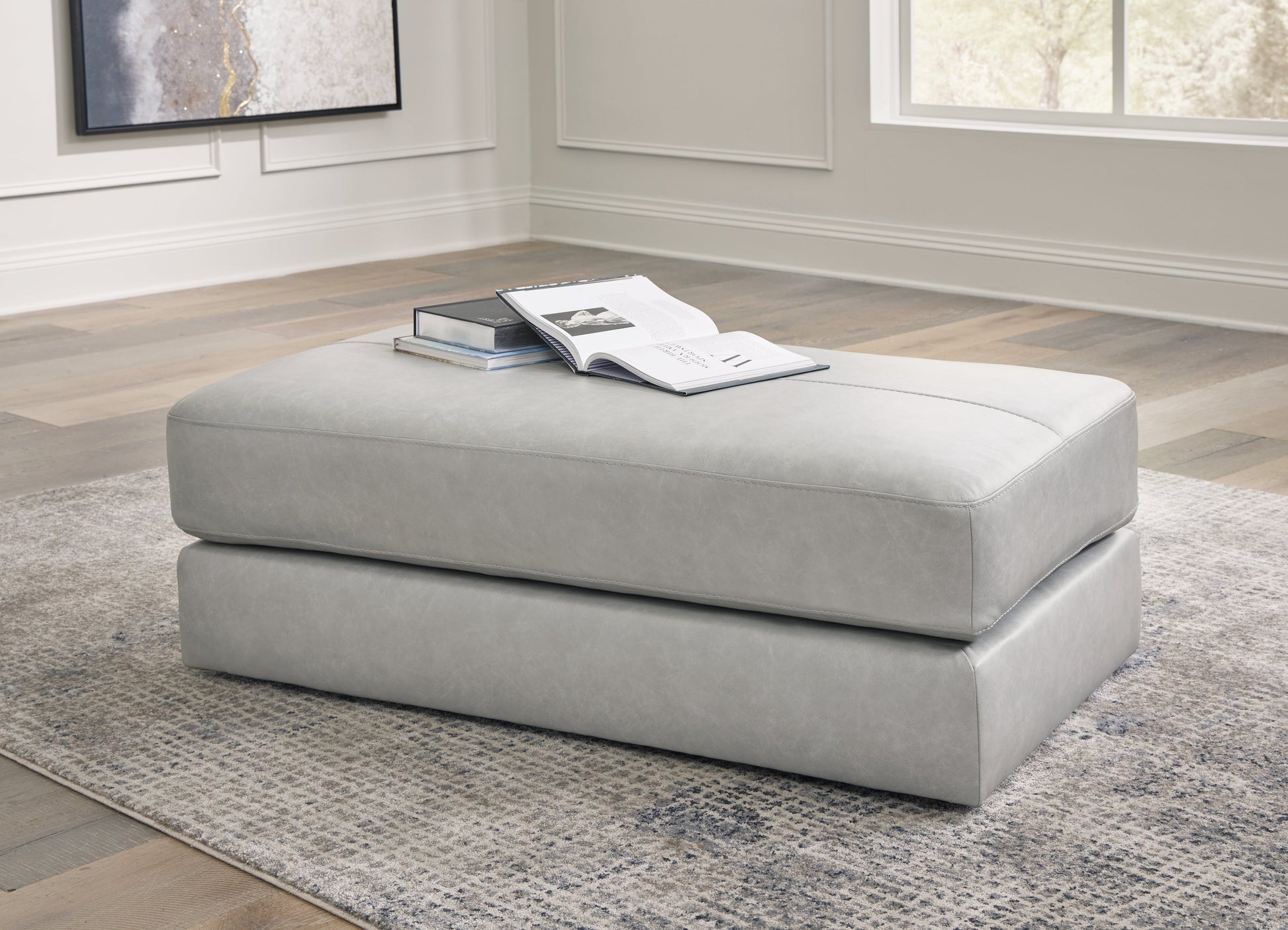 Amiata Glacier Oversized Accent Ottoman - 5740408 - Luna Furniture - Dallas Store