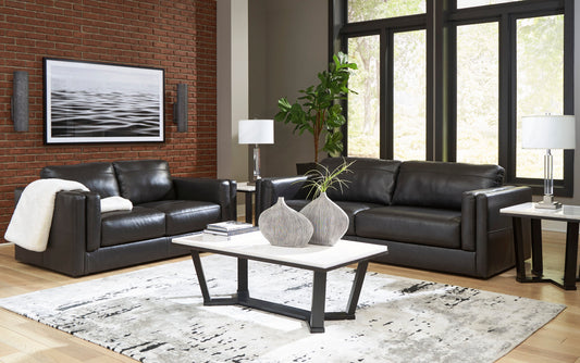 Amiata Onyx Leather Living Room Set - SET | 5740538 | 5740535 - Luna Furniture - Dallas Store