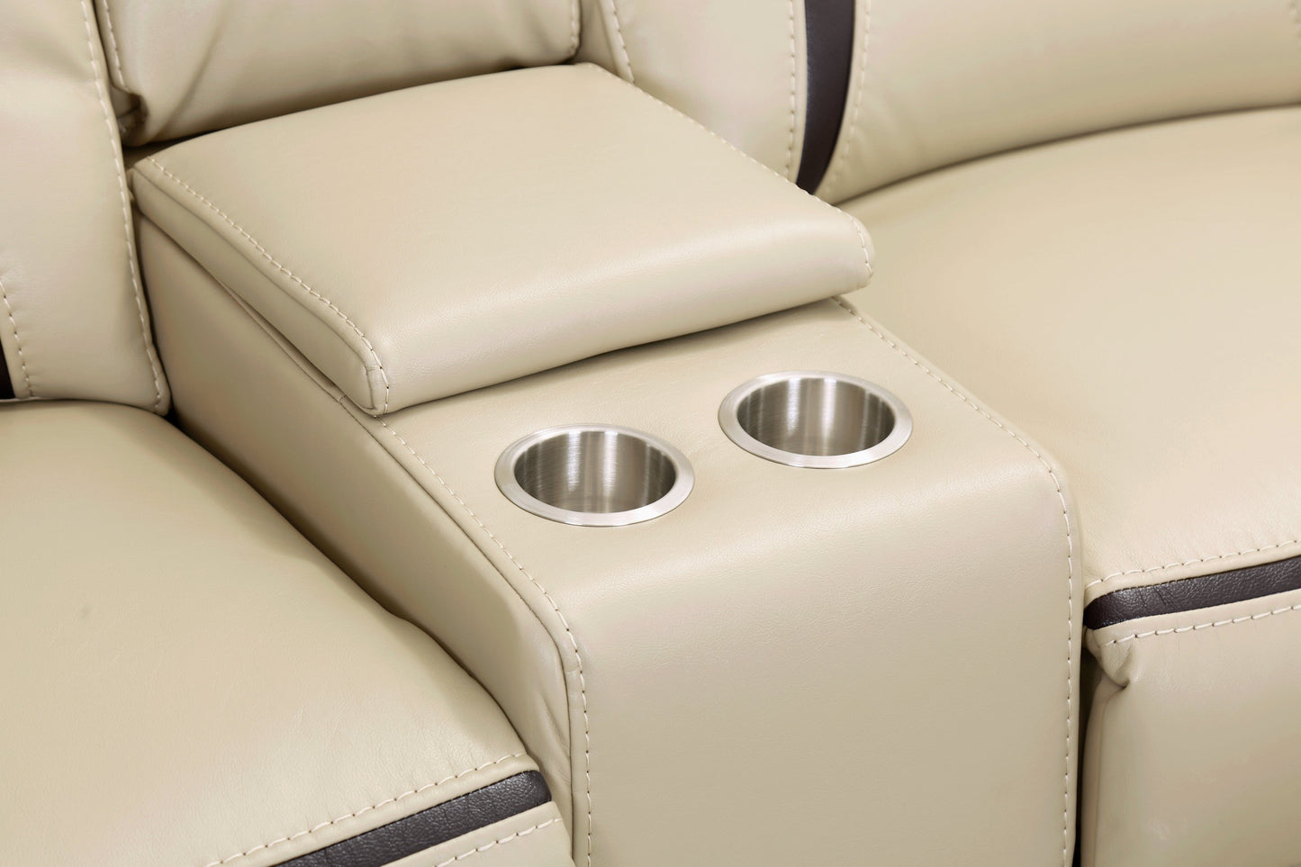 Amite Beige Power Reclining Sectional - SET | 8229-LRPW | 8229-RRPW | 8229-AC | 8229-ARPW | 8229-CN | 8229-CR - Luna Furniture - Dallas Store