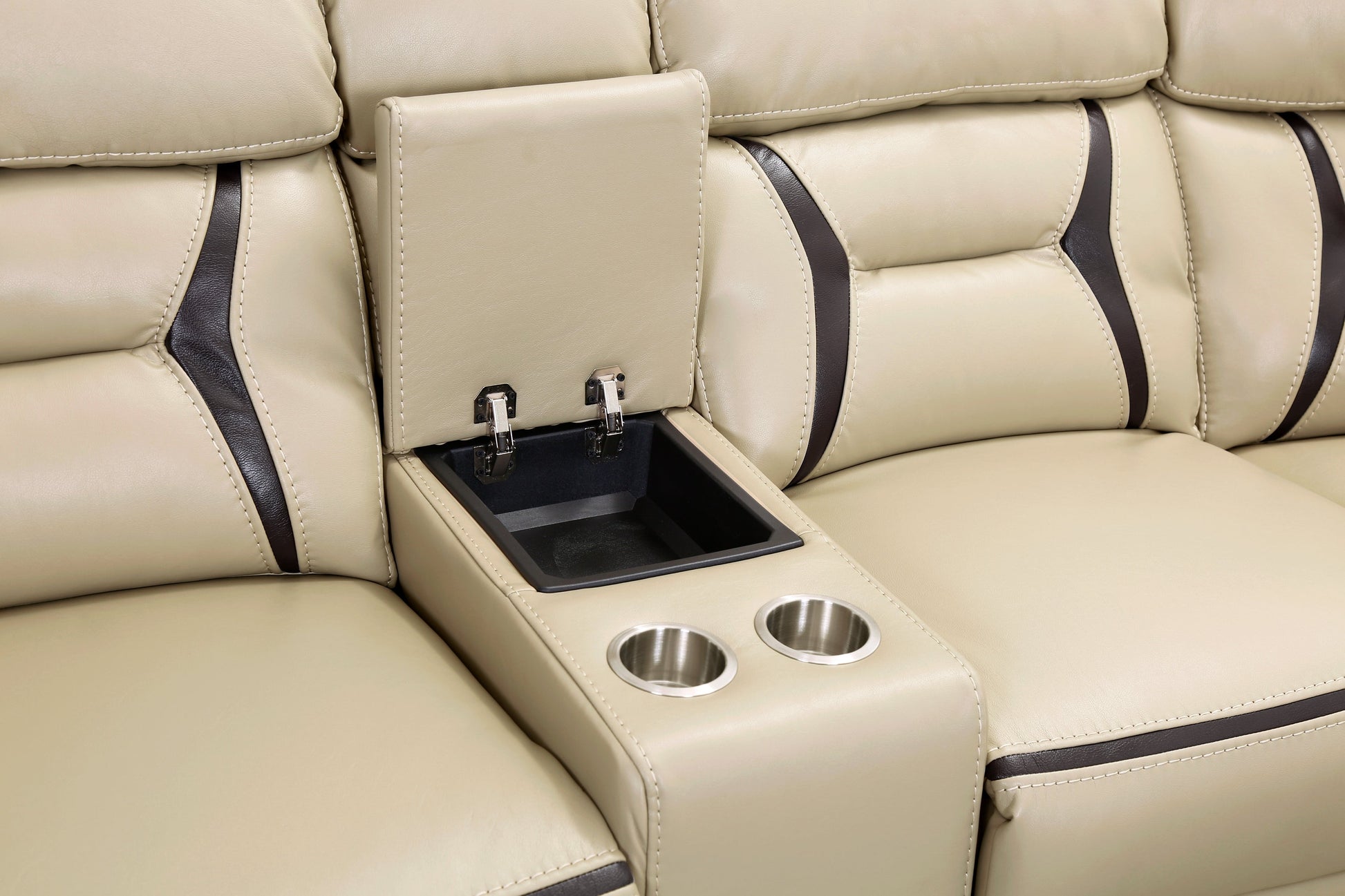 Amite Beige Power Reclining Sectional - SET | 8229-LRPW | 8229-RRPW | 8229-AC | 8229-ARPW | 8229-CN | 8229-CR - Luna Furniture - Dallas Store
