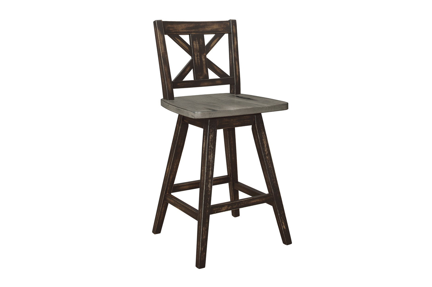 Amsonia Gray/Black Counter Height Set - SET | 5602-36 | 5602-24BK(4) - Luna Furniture - Dallas Store