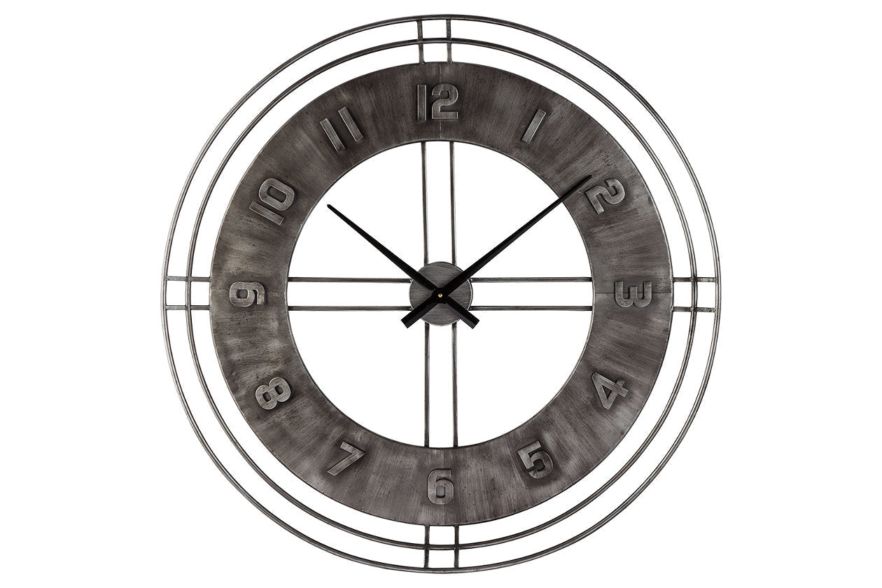 Ana Sofia Antique Gray Wall Clock - A8010068 - Luna Furniture - Dallas Store