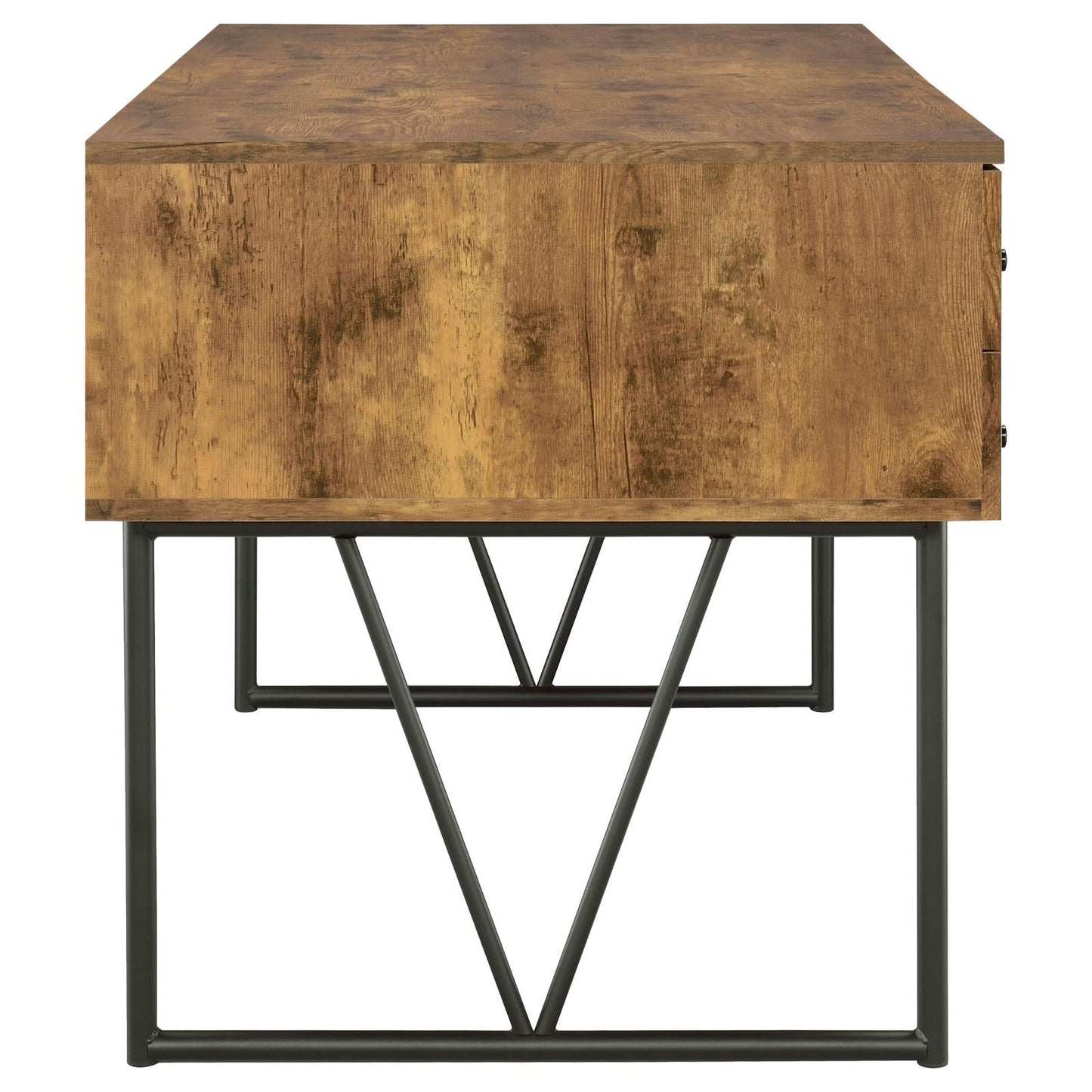 Analiese Antique Nutmeg 4-Drawer Writing Desk - 800999 - Luna Furniture - Dallas Store