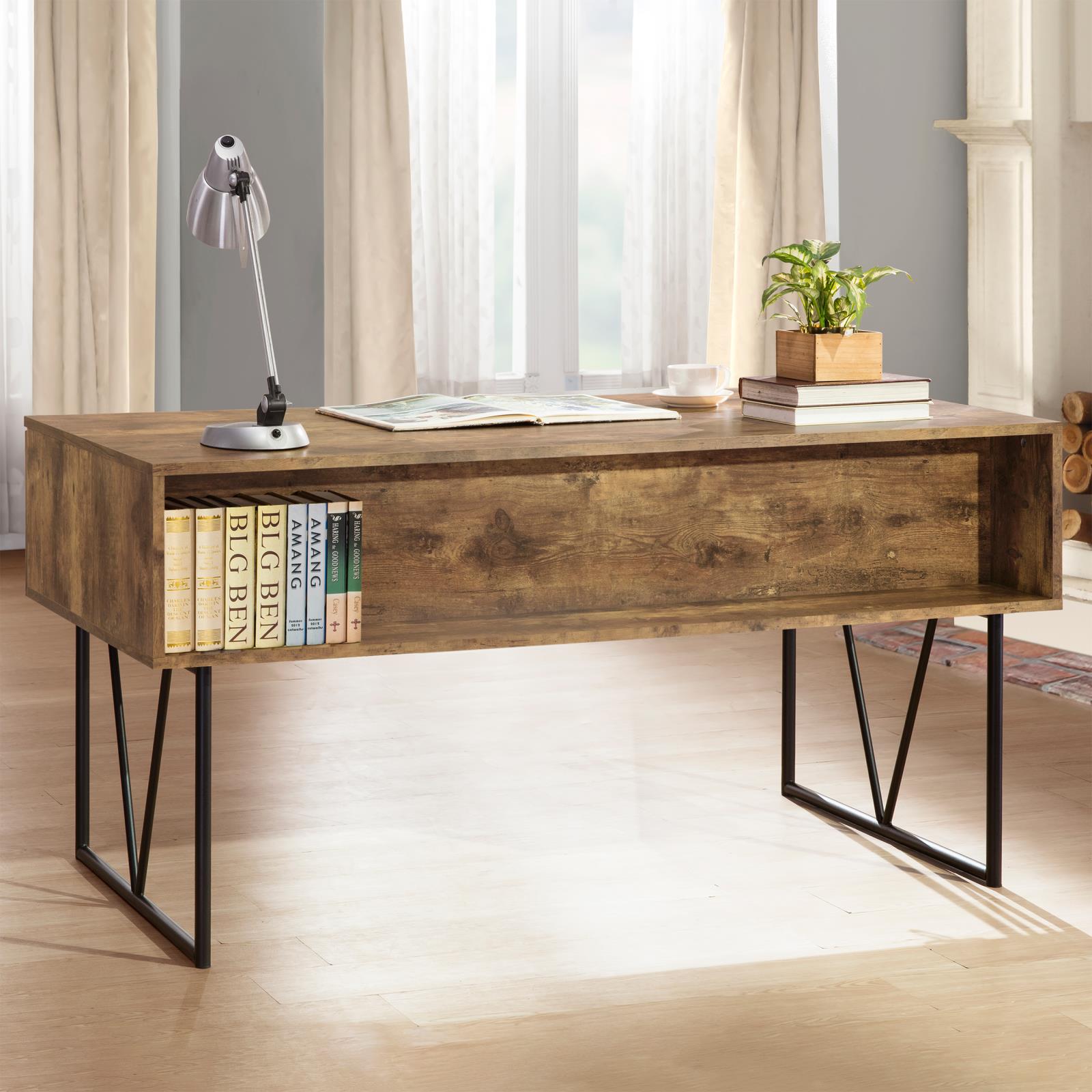 Analiese Antique Nutmeg 4-Drawer Writing Desk - 800999 - Luna Furniture - Dallas Store