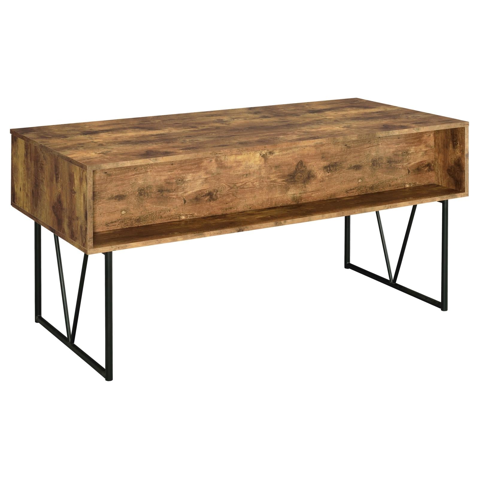 Analiese Antique Nutmeg 4-Drawer Writing Desk - 800999 - Luna Furniture - Dallas Store