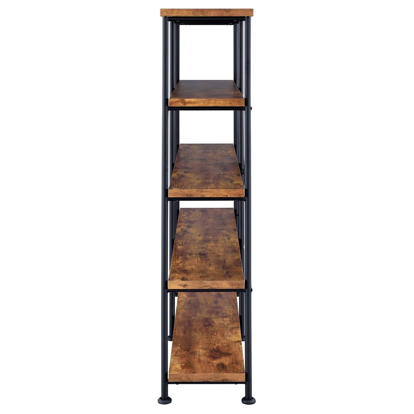 Analiese Antique Nutmeg 4-Shelf Open Bookcase - 801543 - Luna Furniture - Dallas Store