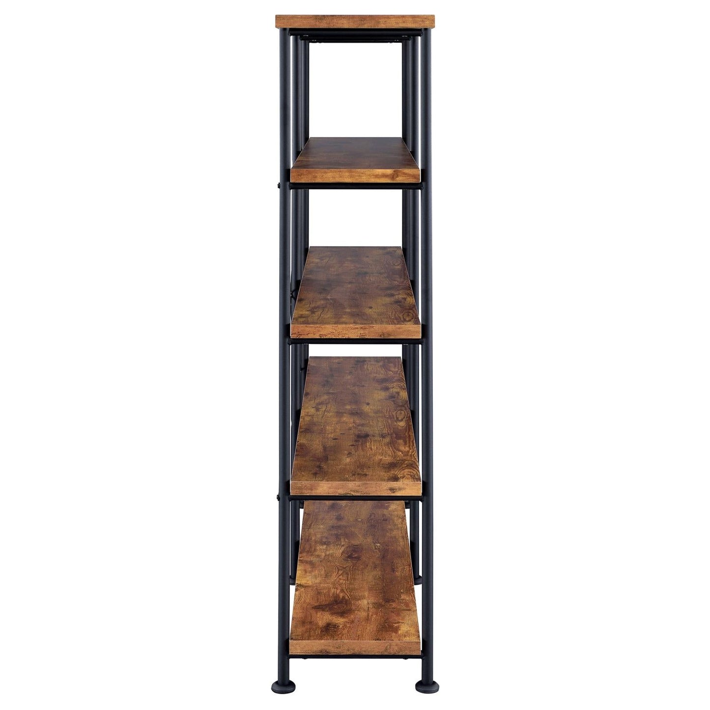 Analiese Antique Nutmeg 4-Shelf Open Bookcase - 801543 - Luna Furniture - Dallas Store