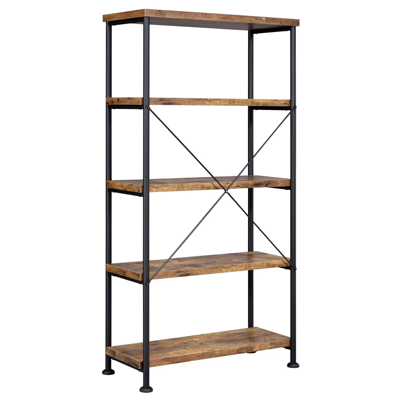 Analiese Antique Nutmeg/Black 2-Piece 3-Drawer Writing Desk Set - 801541-S2 - Luna Furniture - Dallas Store