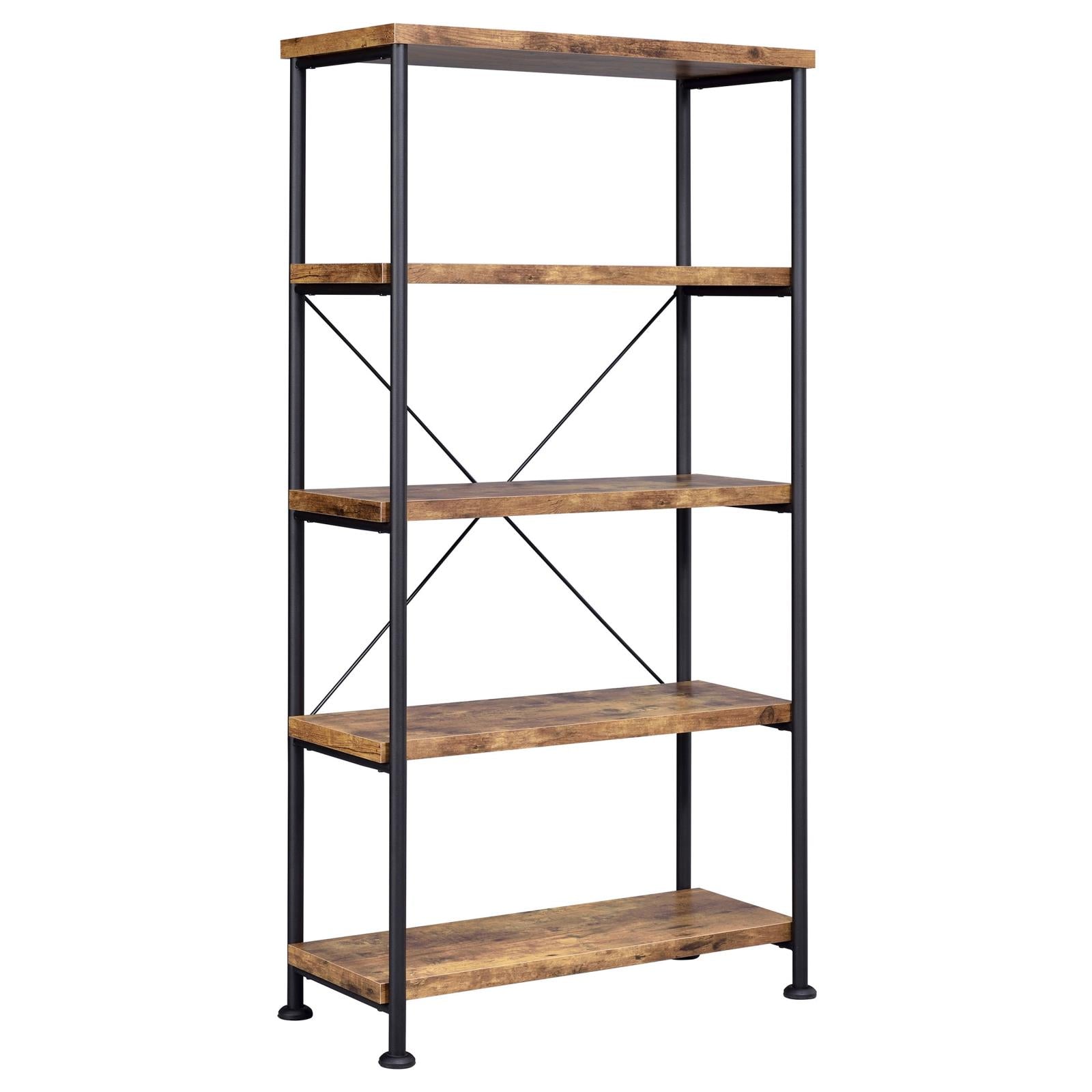 Analiese Antique Nutmeg/Black 2-Piece 3-Drawer Writing Desk Set - 801541-S2 - Luna Furniture - Dallas Store