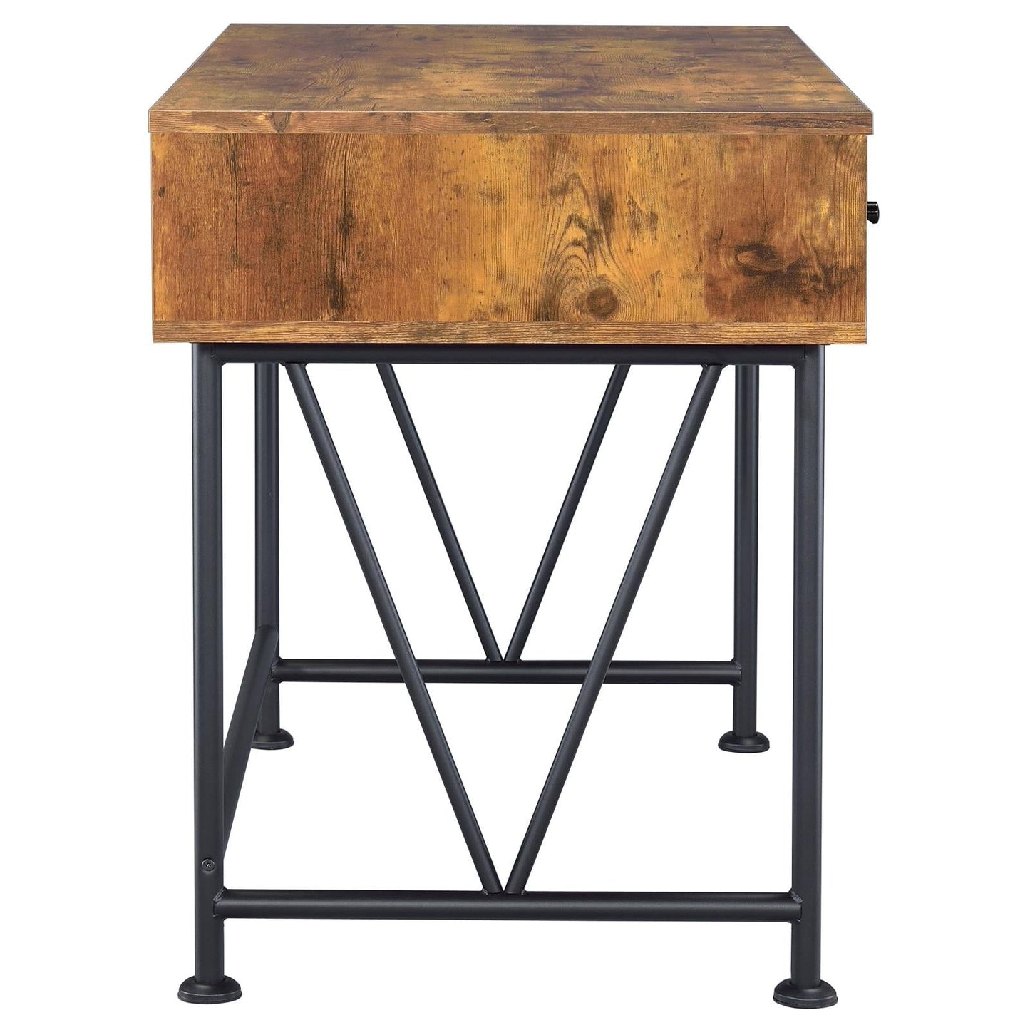 Analiese Antique Nutmeg/Black 3-Drawer Writing Desk - 801541 - Luna Furniture - Dallas Store