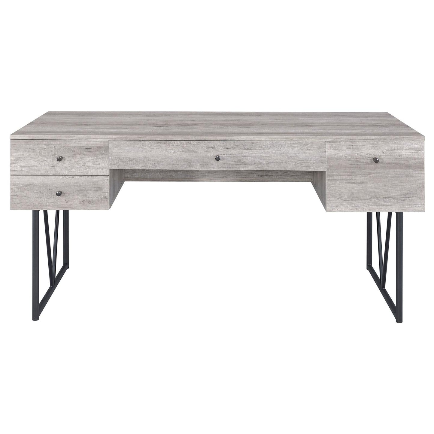 Analiese Gray Driftwood 4-Drawer Writing Desk - 801999 - Luna Furniture - Dallas Store