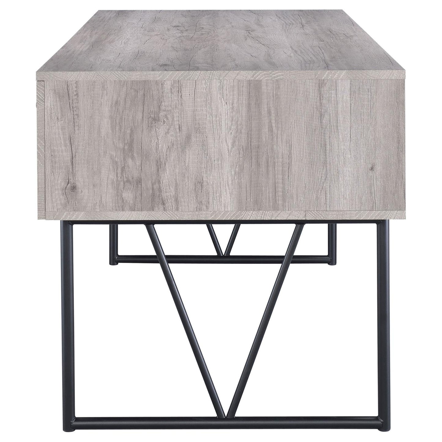 Analiese Gray Driftwood 4-Drawer Writing Desk - 801999 - Luna Furniture - Dallas Store