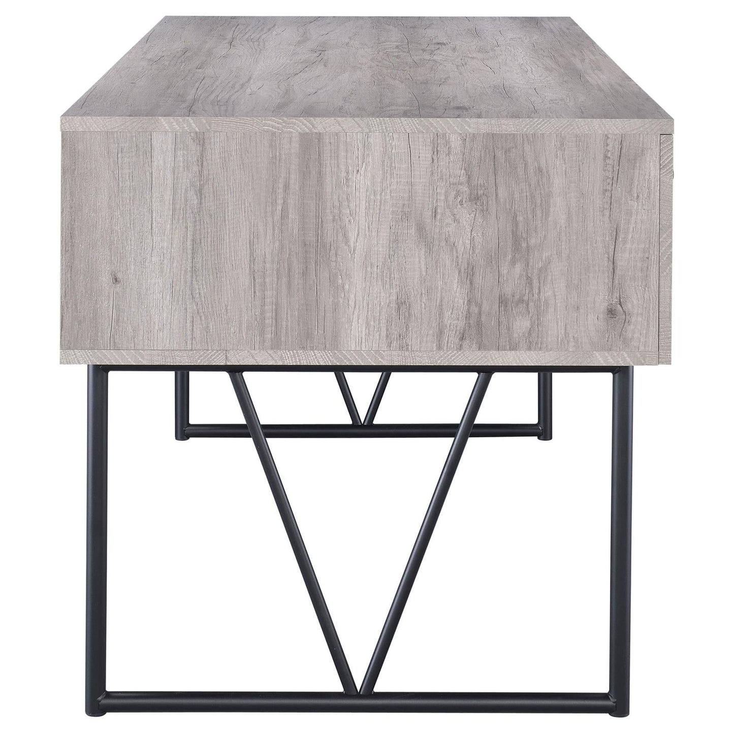 Analiese Gray Driftwood 4-Drawer Writing Desk - 801999 - Luna Furniture - Dallas Store