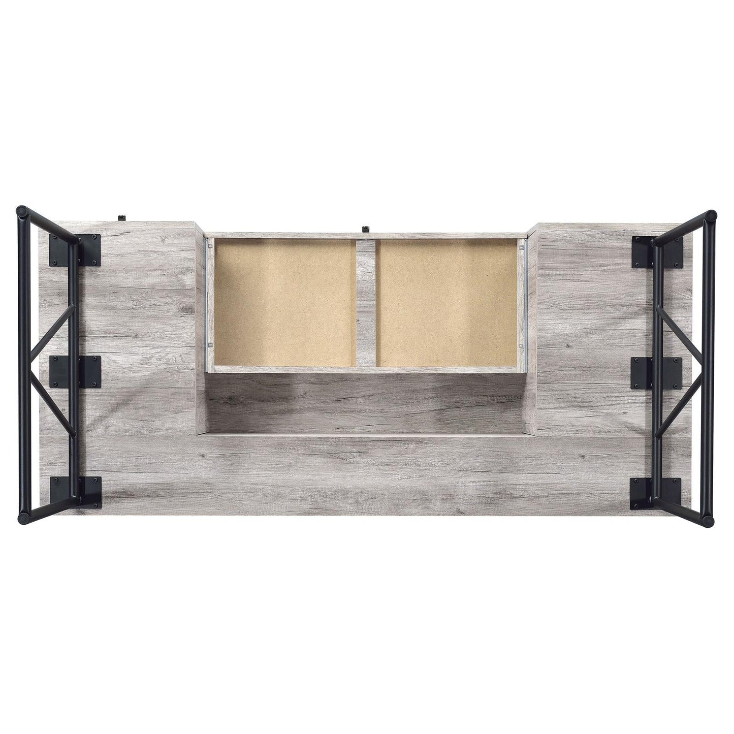Analiese Gray Driftwood 4-Drawer Writing Desk - 801999 - Luna Furniture - Dallas Store