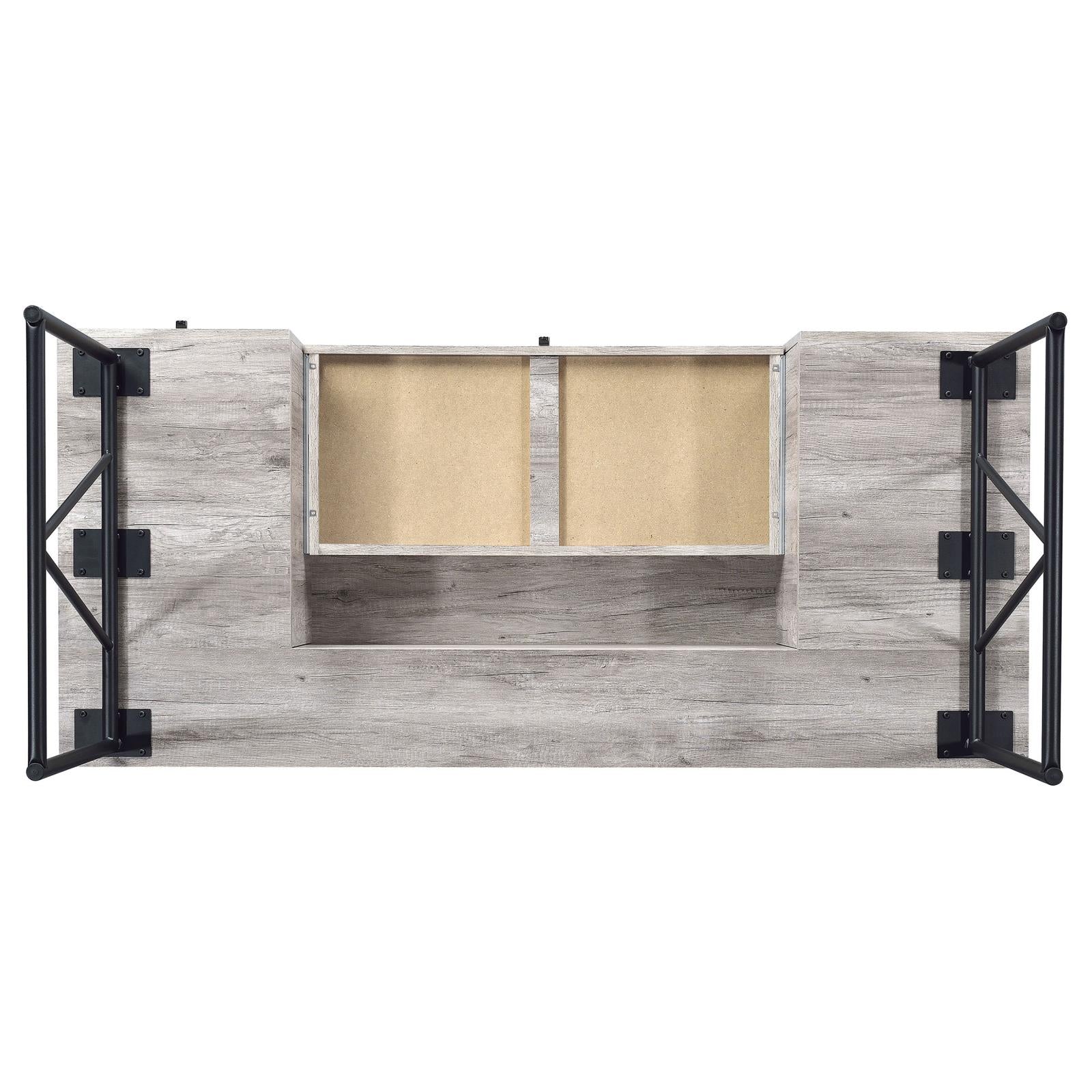 Analiese Gray Driftwood 4-Drawer Writing Desk - 801999 - Luna Furniture - Dallas Store