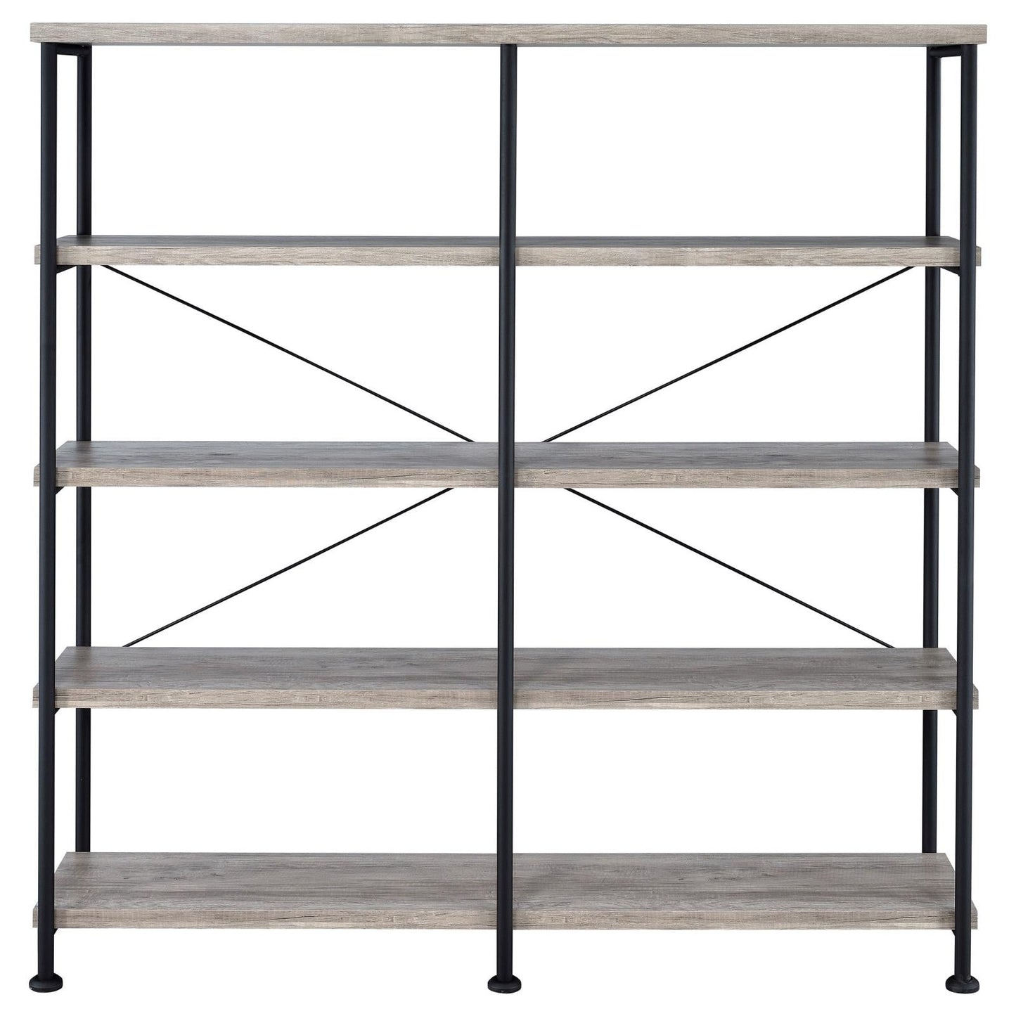 Analiese Gray Driftwood 4-Shelf Open Bookcase - 801544 - Luna Furniture - Dallas Store