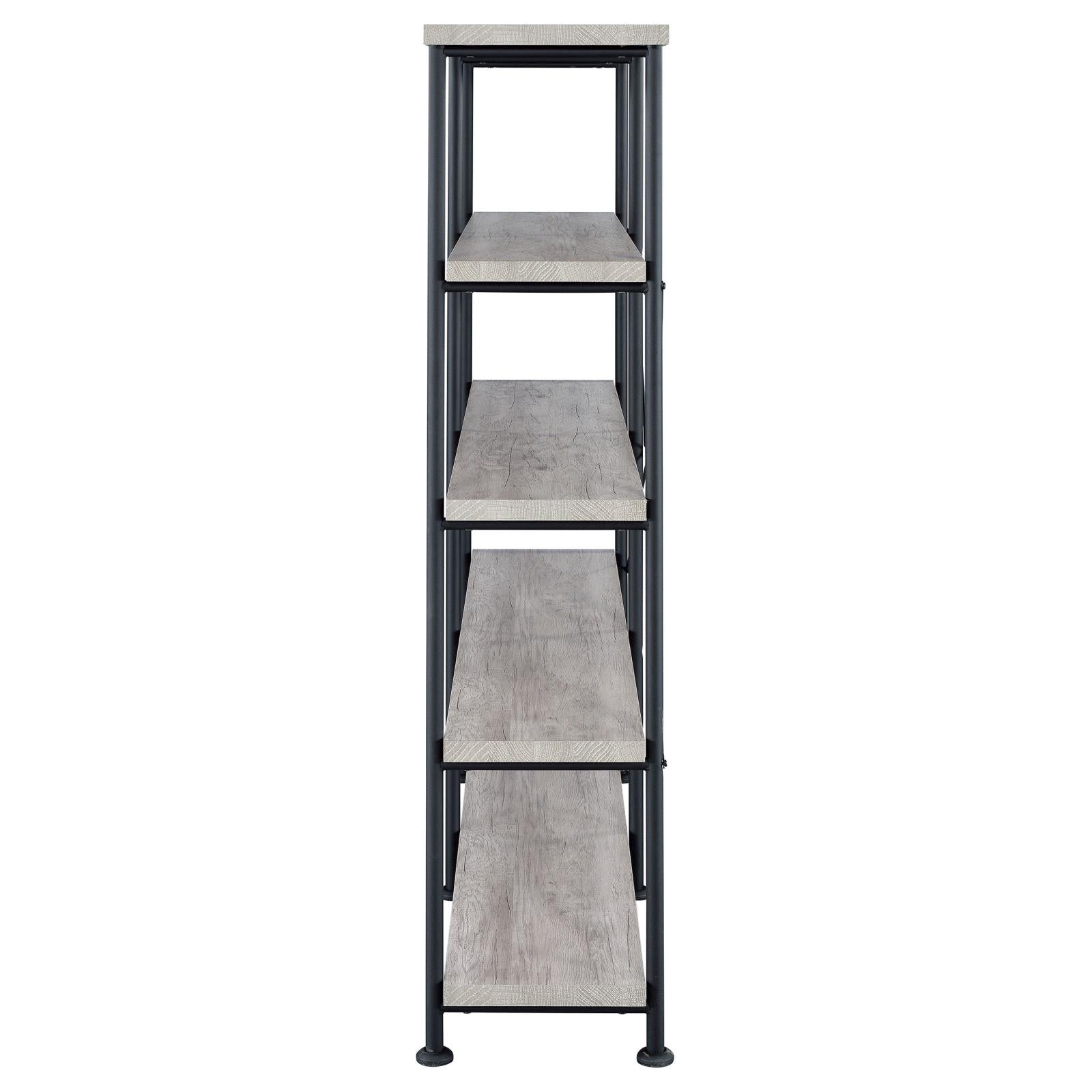 Analiese Gray Driftwood 4-Shelf Open Bookcase - 801544 - Luna Furniture - Dallas Store