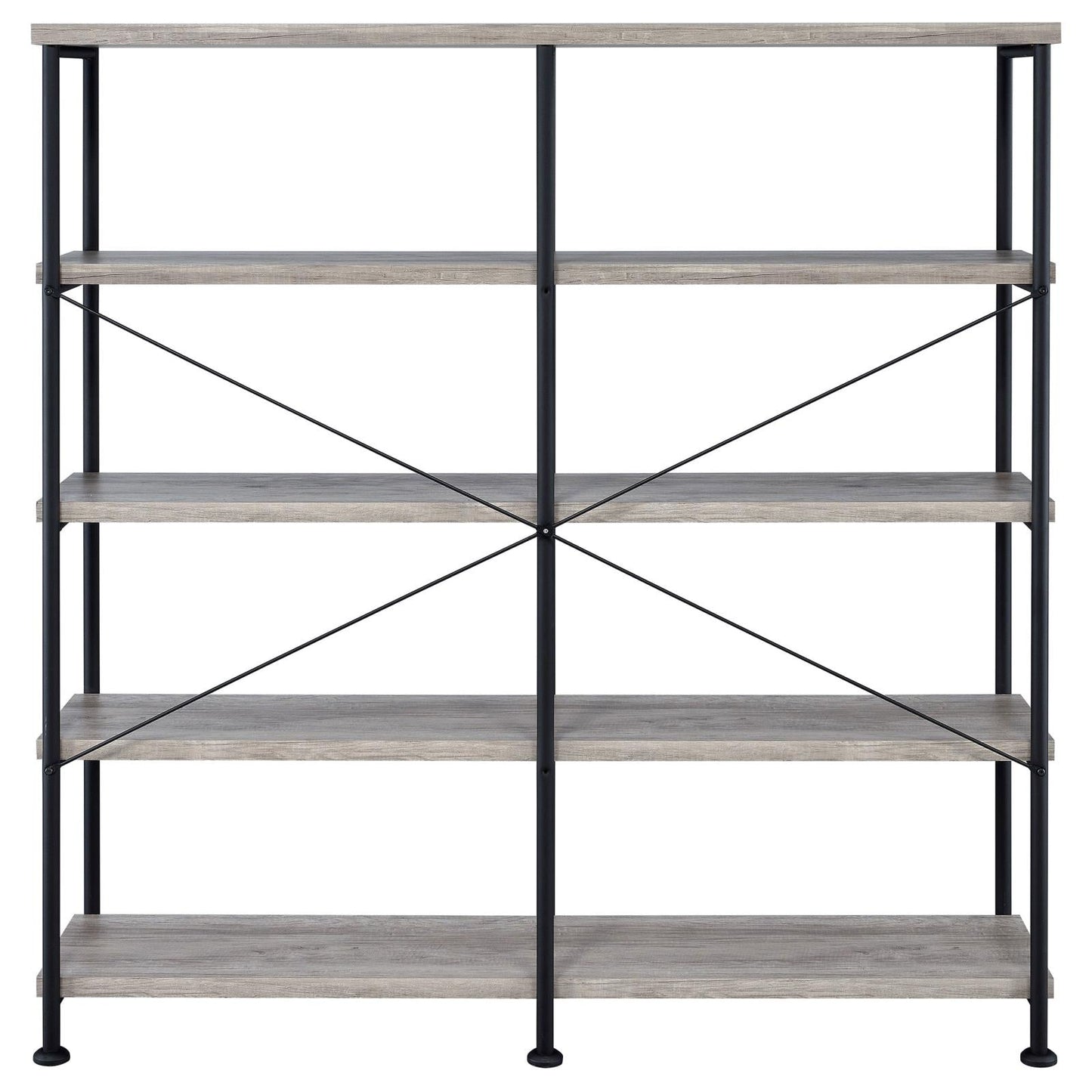 Analiese Gray Driftwood 4-Shelf Open Bookcase - 801544 - Luna Furniture - Dallas Store