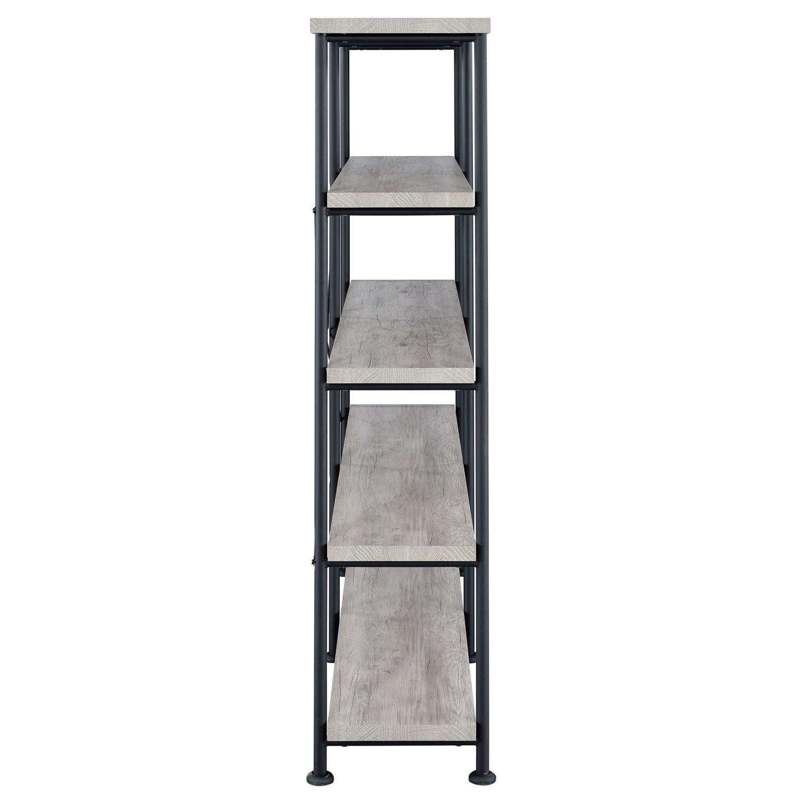Analiese Gray Driftwood 4-Shelf Open Bookcase - 801544 - Luna Furniture - Dallas Store