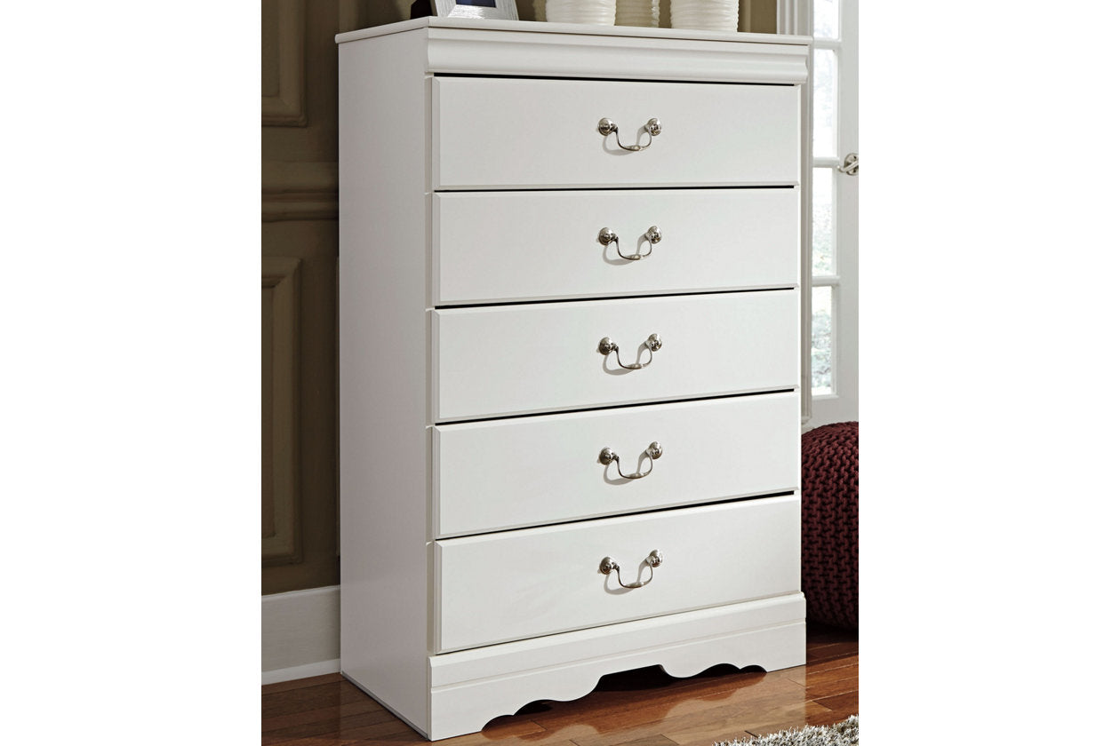 Anarasia White Chest of Drawers - B129-46 - Luna Furniture - Dallas Store