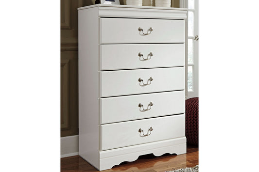 Anarasia White Chest of Drawers - B129-46 - Luna Furniture - Dallas Store