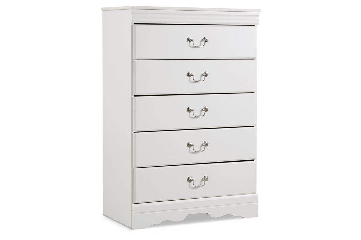 Anarasia White Chest of Drawers - B129-46 - Luna Furniture - Dallas Store