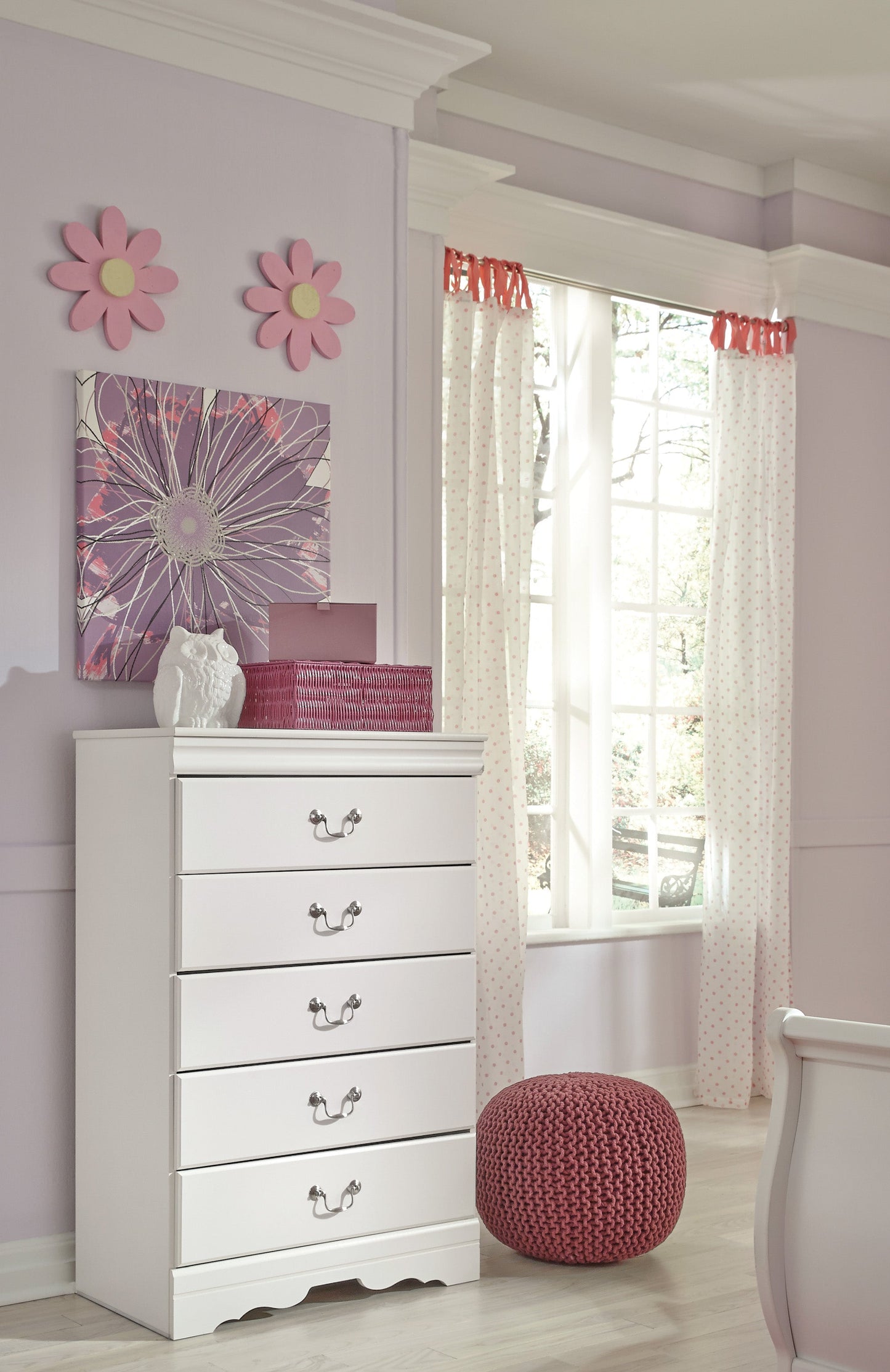 Anarasia White Sleigh Youth Bedroom Set - SET | B129-84 | B129-87 | B129-88 | B129-92 | B129-46 - Luna Furniture - Dallas Store