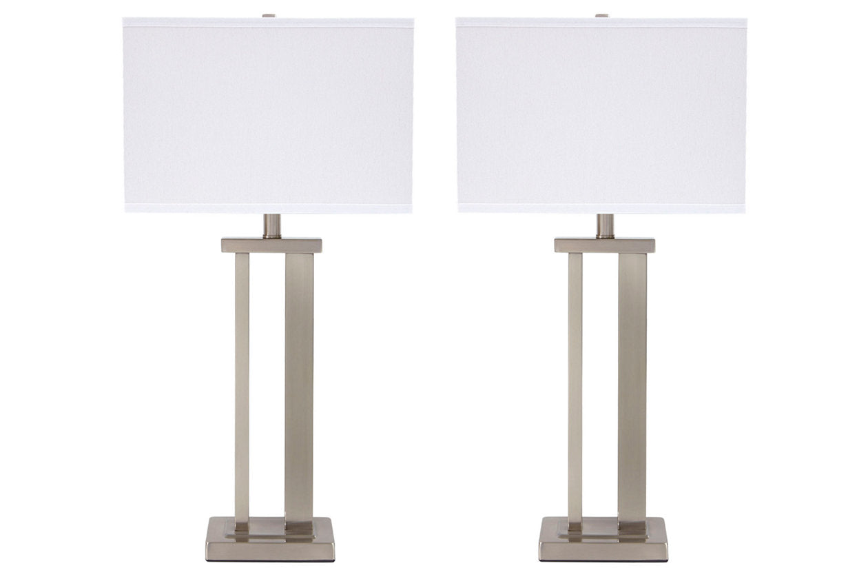 Aniela Silver Finish Table Lamp, Set of 2 - L204054 - Luna Furniture - Dallas Store