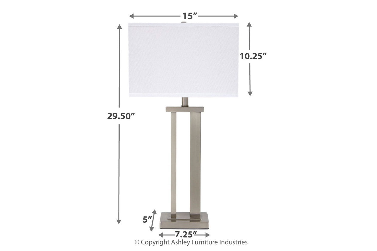 Aniela Silver Finish Table Lamp, Set of 2 - L204054 - Luna Furniture - Dallas Store