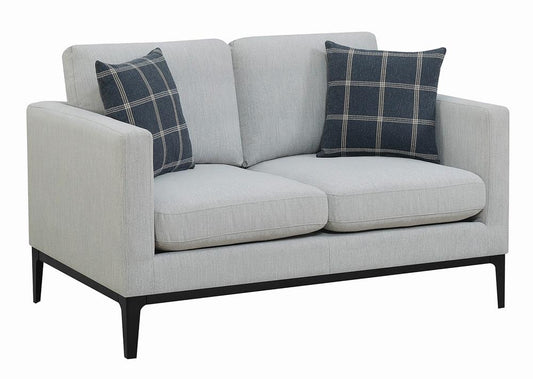 Apperson Cushioned Back Loveseat Light Gray - 508682 - Luna Furniture - Dallas Store