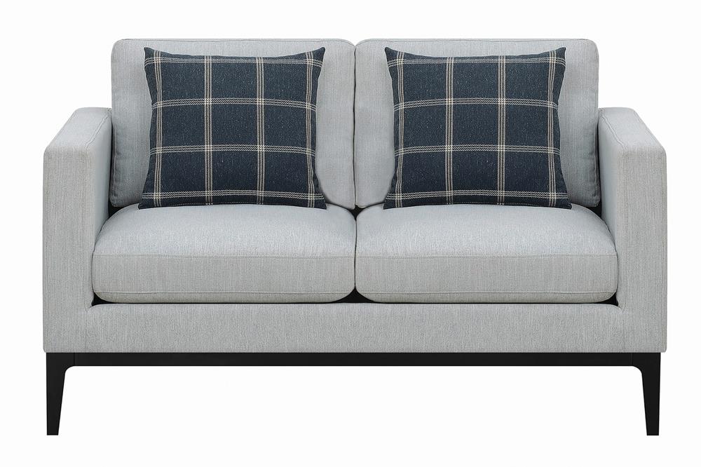 Apperson Cushioned Back Loveseat Light Gray - 508682 - Luna Furniture - Dallas Store
