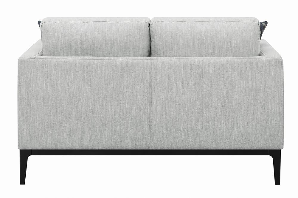 Apperson Cushioned Back Loveseat Light Gray - 508682 - Luna Furniture - Dallas Store