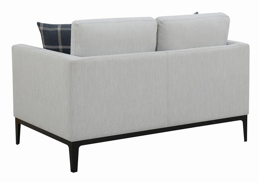 Apperson Cushioned Back Loveseat Light Gray - 508682 - Luna Furniture - Dallas Store