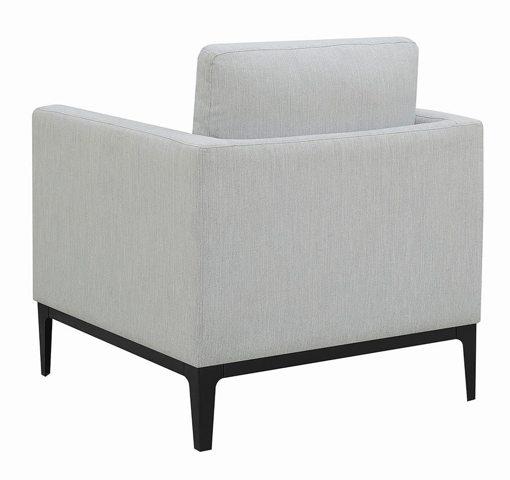 Apperson Light Gray Cushioned Back Arm Chair - 508683 - Luna Furniture - Dallas Store