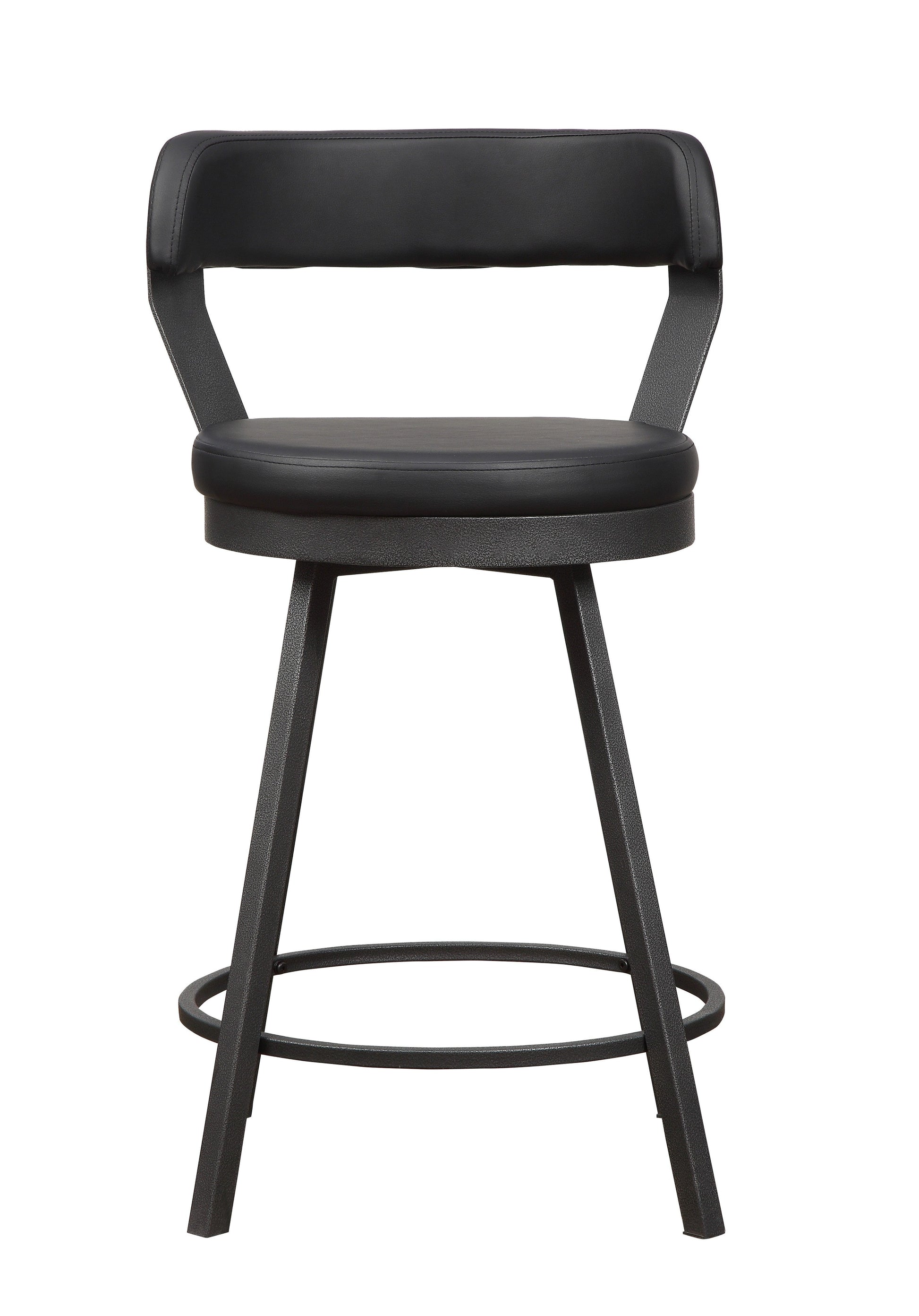 Appert Black/Dark Gray Swivel Counter Chair, Set of 2 - 5566-24BK - Luna Furniture - Dallas Store