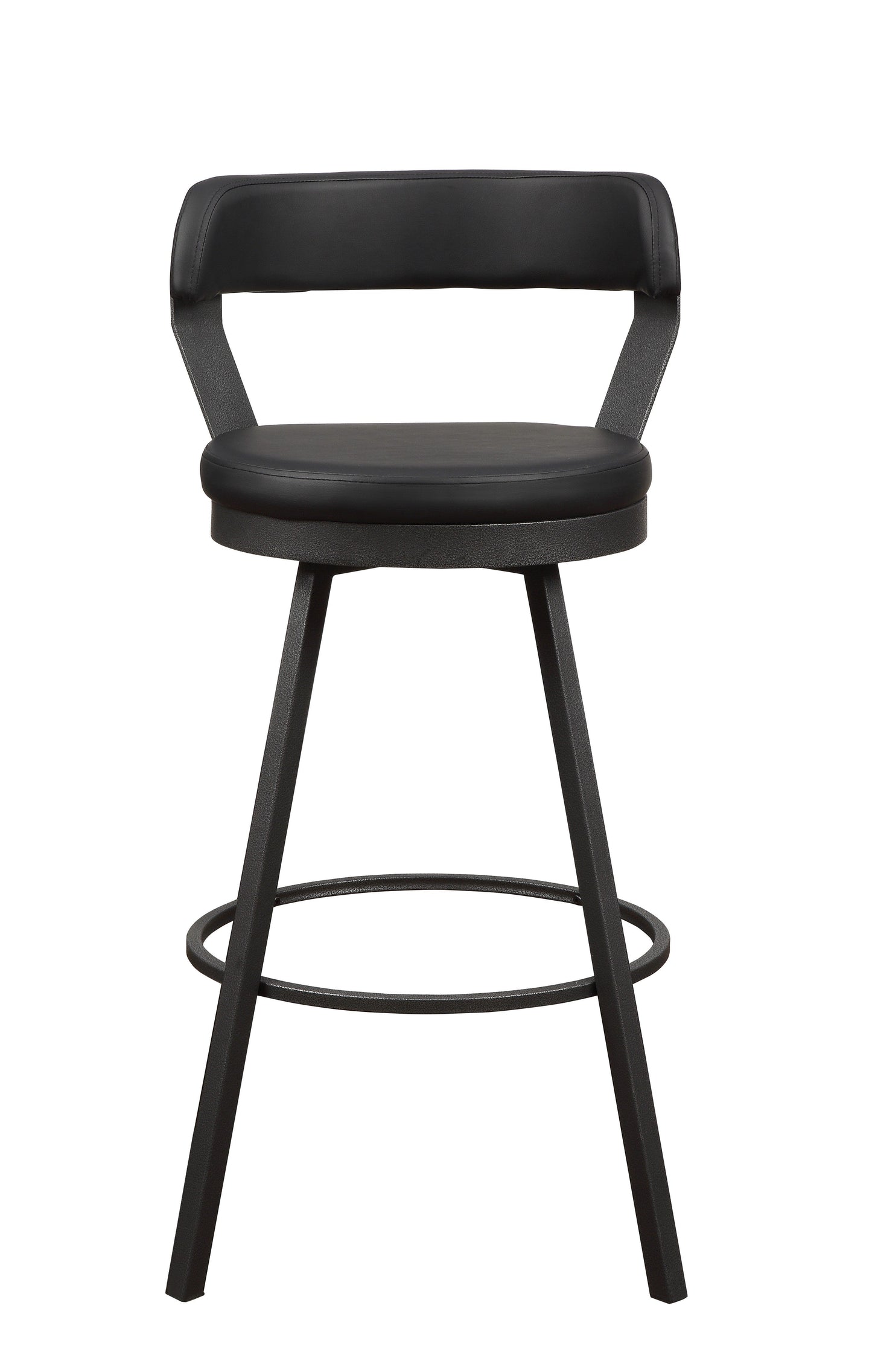 Appert Black/Dark Gray Swivel Pub Height Chair, Set of 2 - 5566-29BK - Luna Furniture - Dallas Store