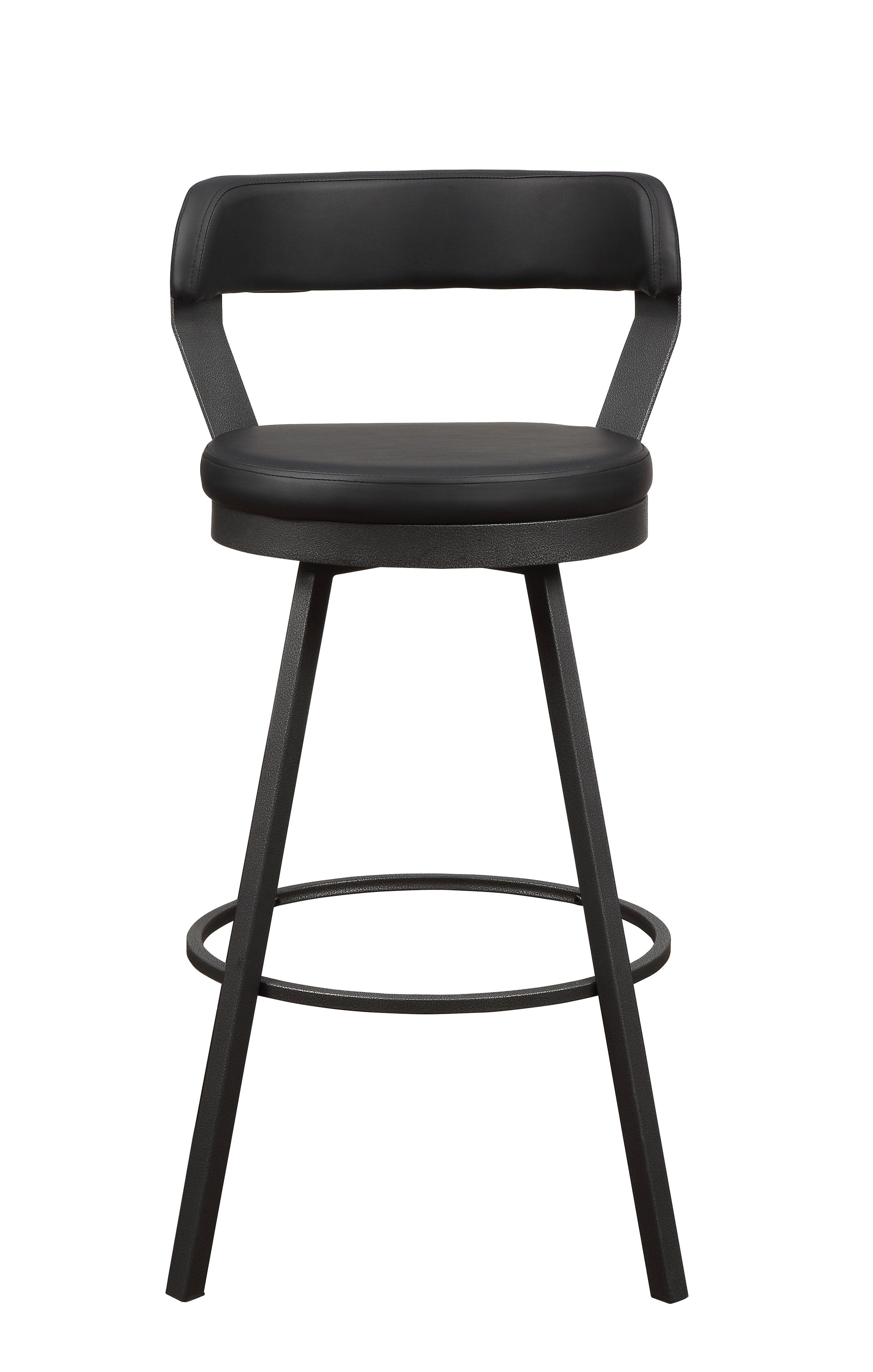 Appert Black/Dark Gray Swivel Pub Height Chair, Set of 2 - 5566-29BK - Luna Furniture - Dallas Store