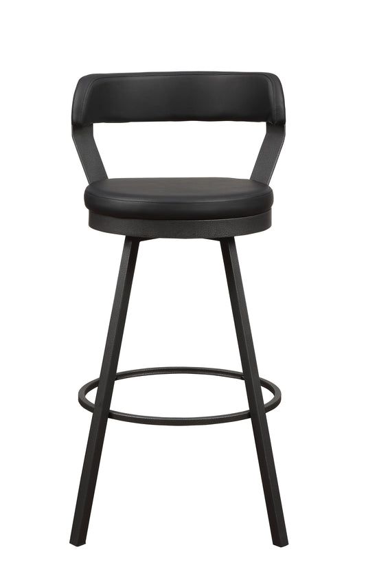 Appert Black/Dark Gray Swivel Pub Height Chair, Set of 2 - 5566-29BK - Luna Furniture - Dallas Store