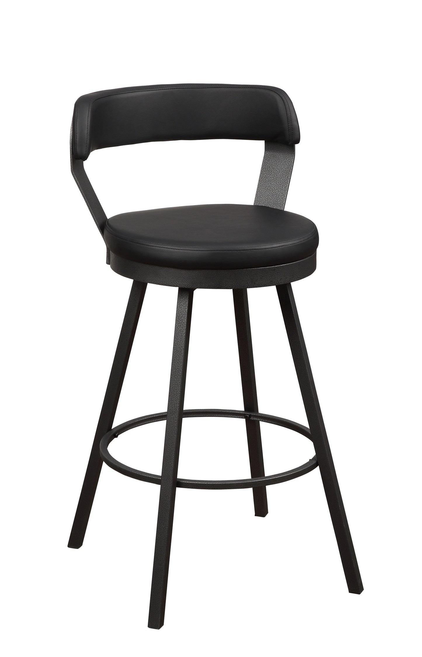 Appert Black/Dark Gray Swivel Pub Height Chair, Set of 2 - 5566-29BK - Luna Furniture - Dallas Store