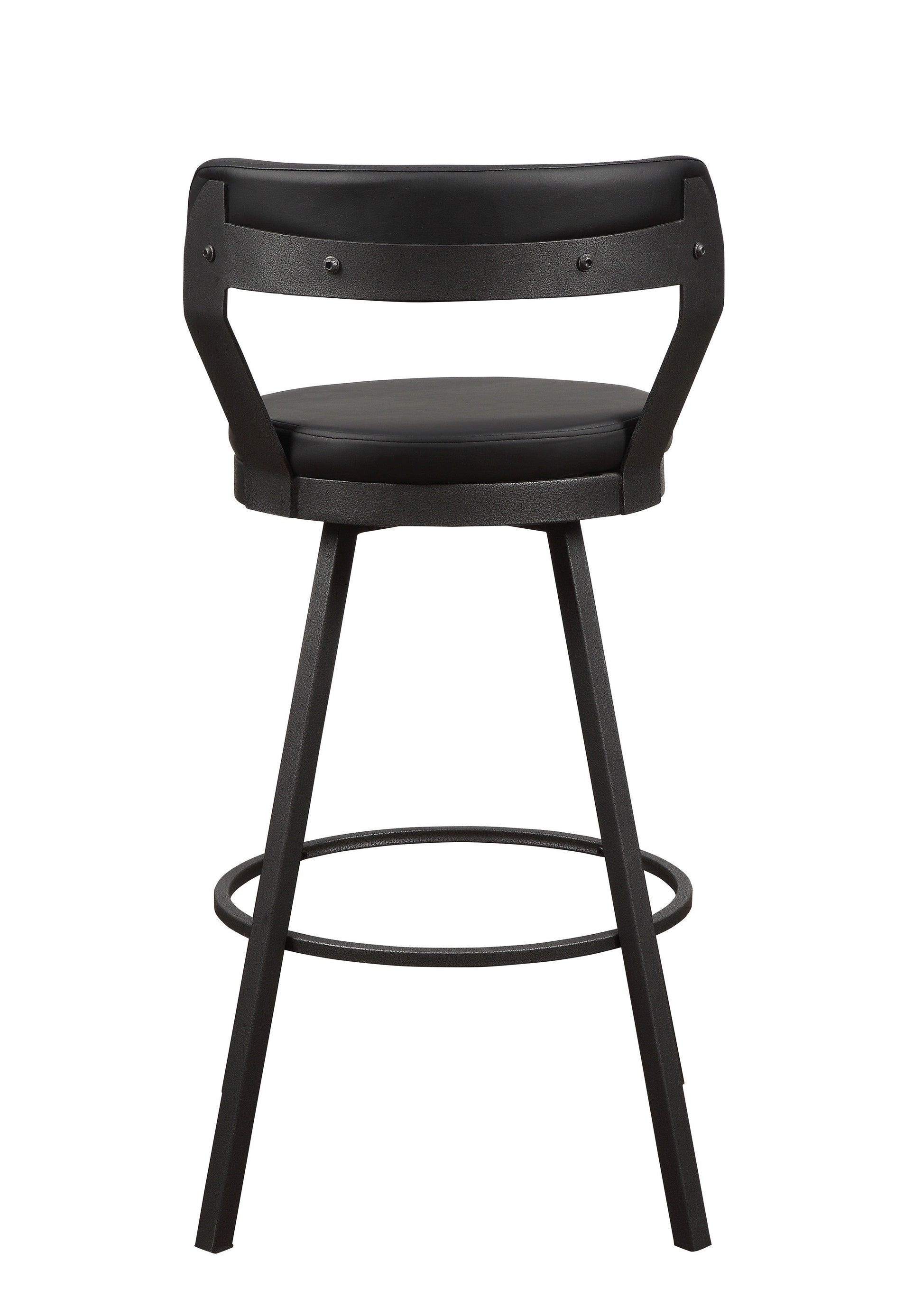 Appert Black/Dark Gray Swivel Pub Height Chair, Set of 2 - 5566-29BK - Luna Furniture - Dallas Store