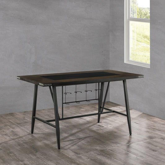 Appert Brown/Dark Gray Counter Height Table - SET | 5566-36 | 5566-36G - Luna Furniture - Dallas Store
