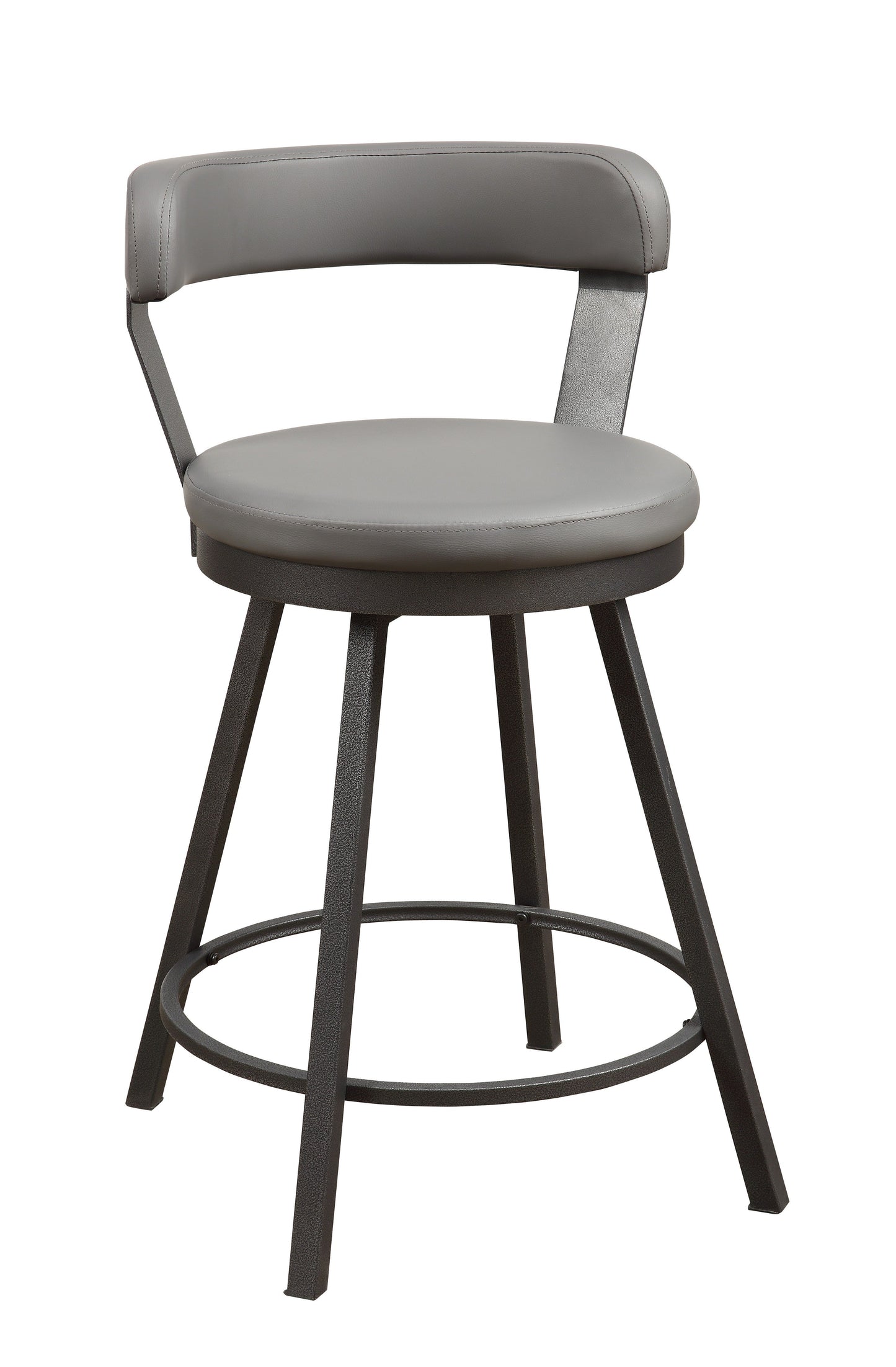 Appert Gray/Dark Gray Swivel Counter Chair, Set of 2 - 5566-24GY - Luna Furniture - Dallas Store