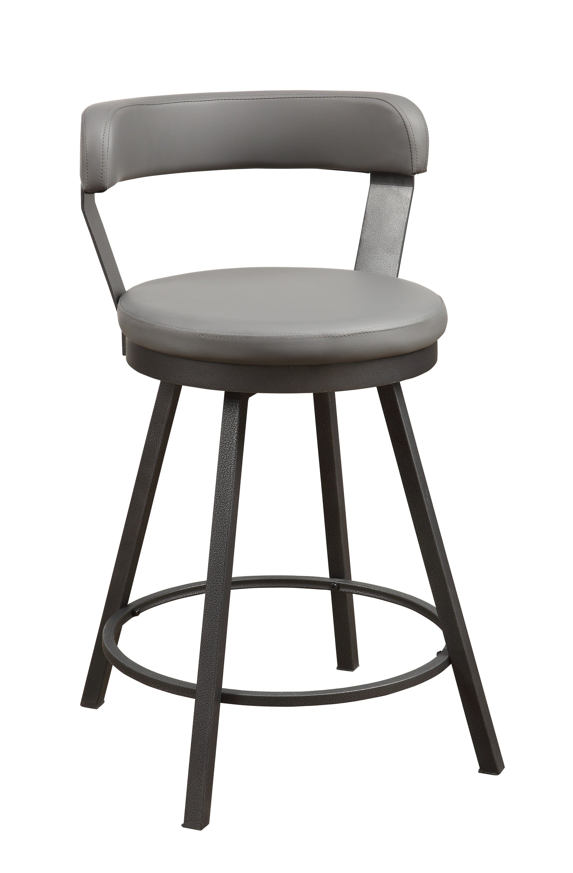 Appert Gray/Dark Gray Swivel Counter Chair, Set of 2 - 5566-24GY - Luna Furniture - Dallas Store