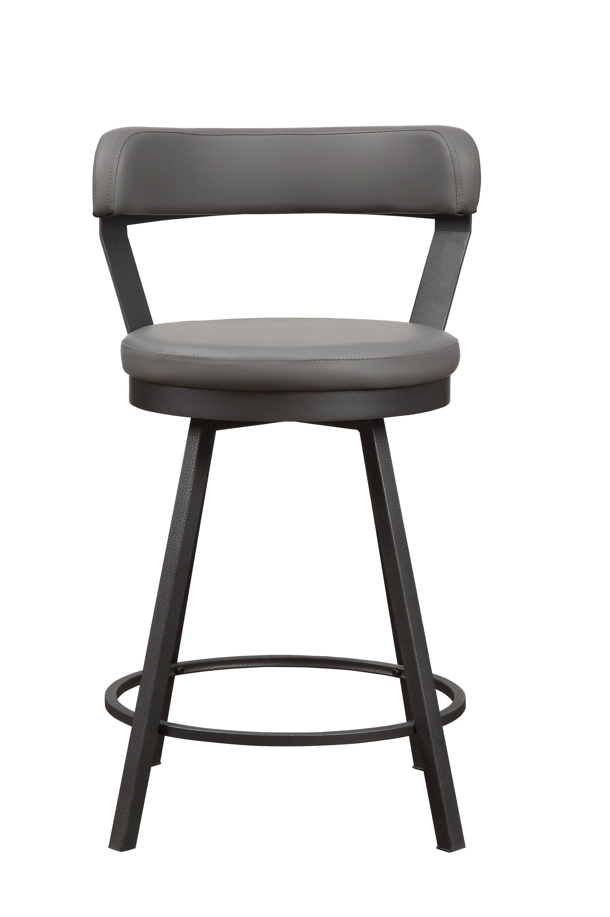 Appert Gray/Dark Gray Swivel Counter Chair, Set of 2 - 5566-24GY - Luna Furniture - Dallas Store